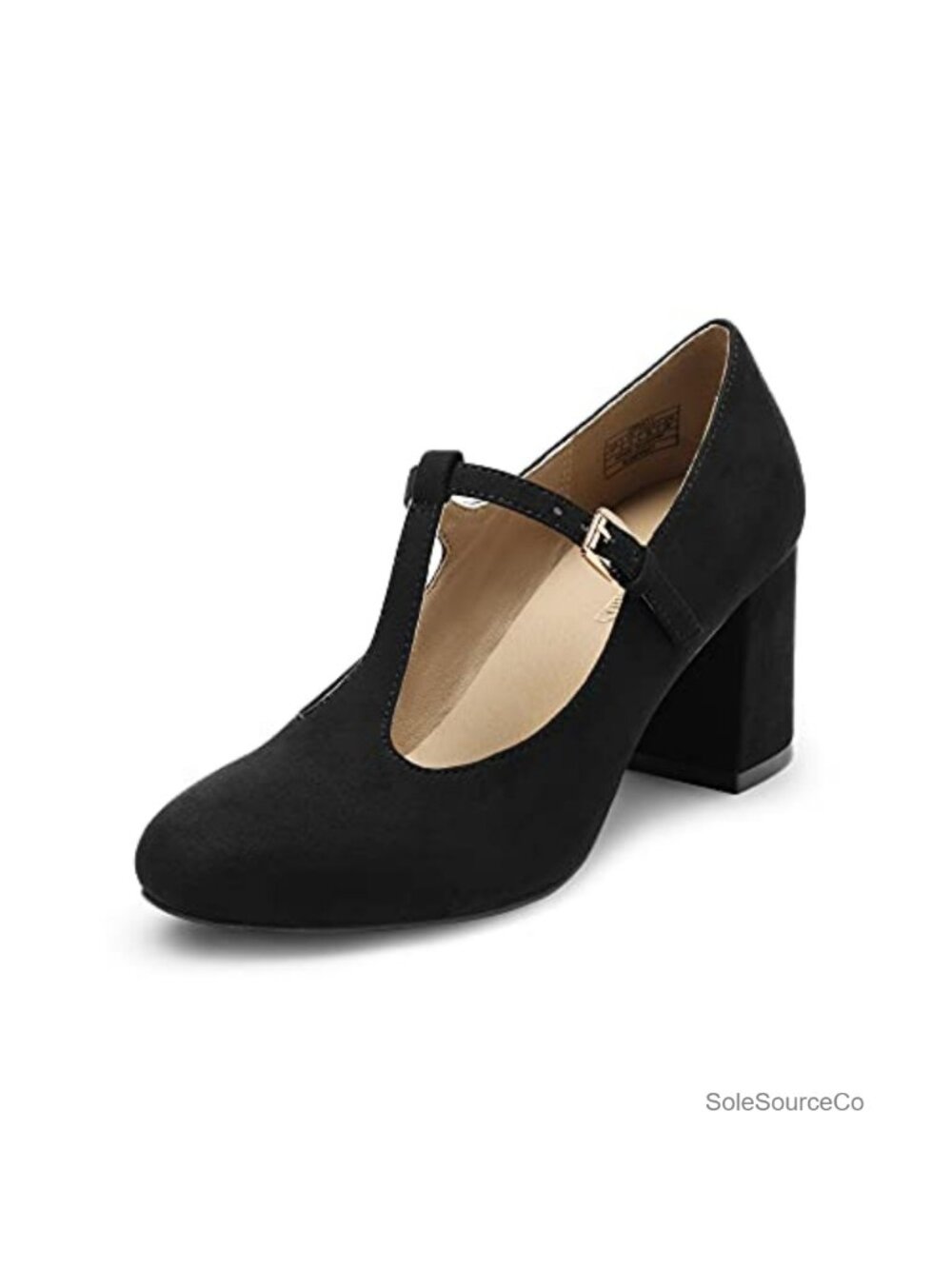 Mary Jane Chunky Heels T-Strap Wedding Dress Pumps 2.75"